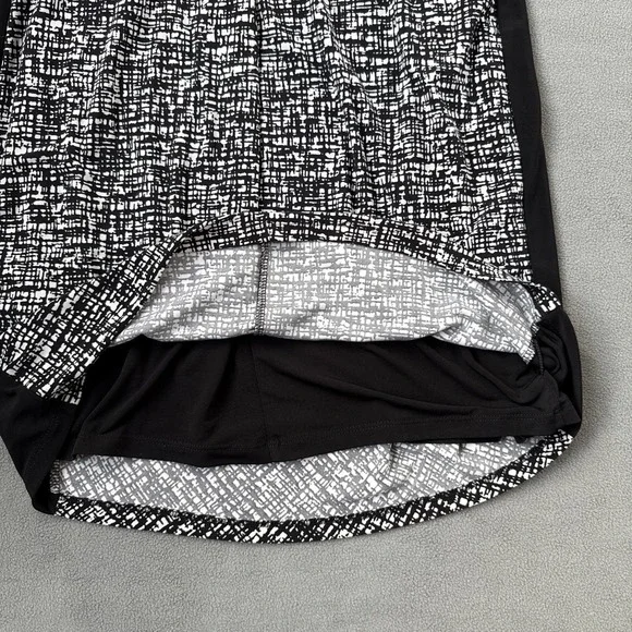 Lauren Ralph Lauren Dress Womens 12 Black White Sheath Stretch 3/4 Sleeve Career - Picture 8 of 13